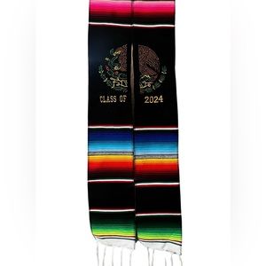 First generation, class of 2024, graduate graduation serape mexico stoles sash